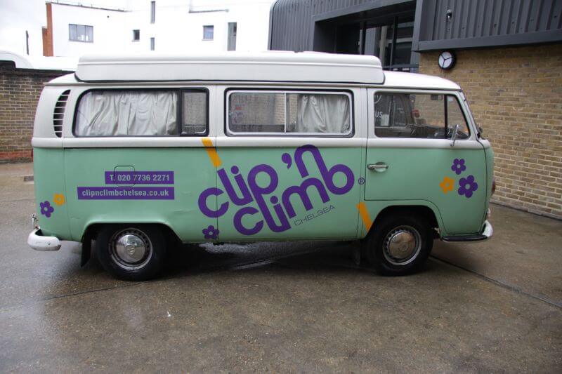 Clip N Climb van sign